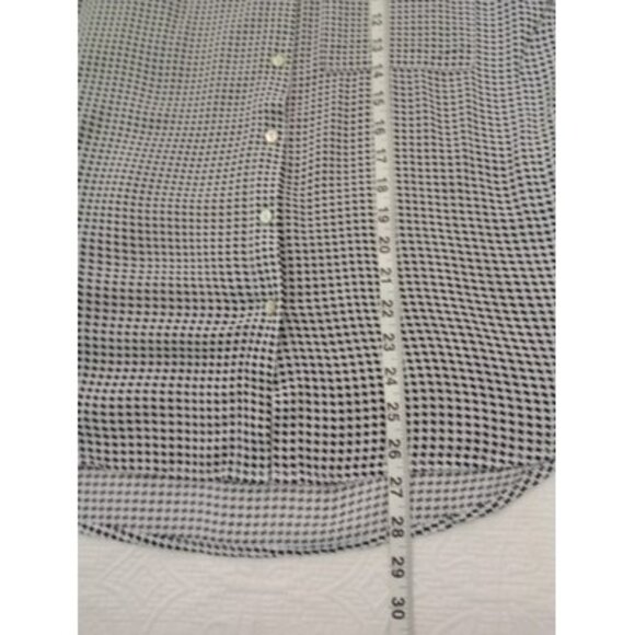 Grand & Greene Shirt S Houndstooth Pattern Womens Black & White Button-Up - Picture 8 of 10